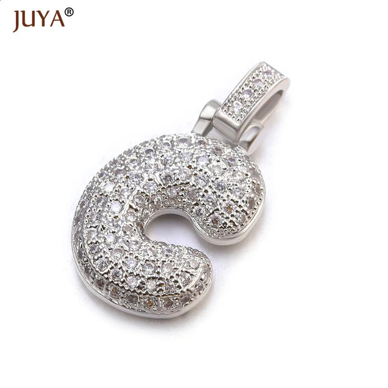 Juya 12 Letters Charms Jewelry Accessories Zirconia Pendants Necklace Bracelet Making Supplies Jewelry for Women Men Materials 250807