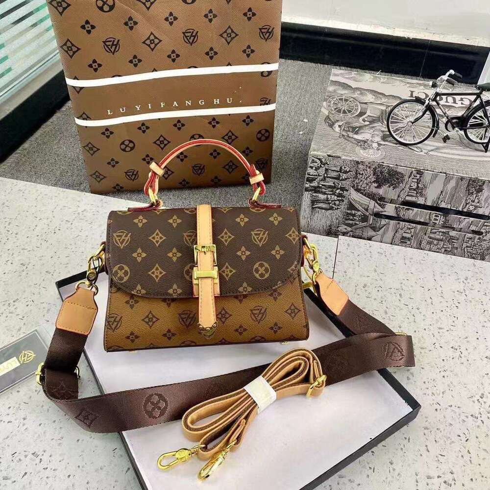 DHessentials Korean Style Boston Bag - Trendy Monogram Crossbody Shoulder Bag for Women, Fashionable Nurse Bag with Two-Tone Design