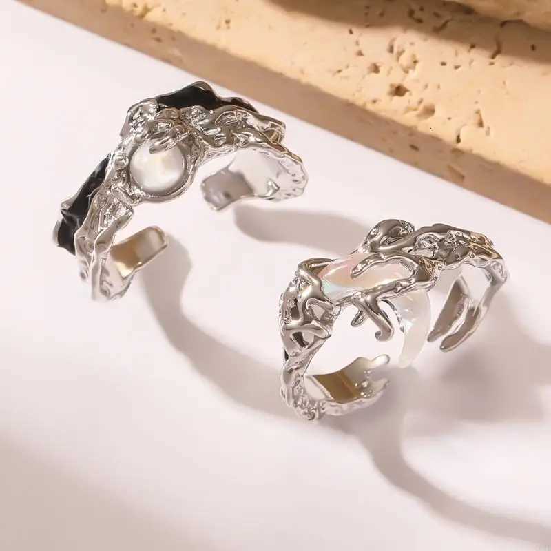 2pcs Irregular Sun Moon Ring with Small Texture Light Luxury Jewelry Personalized Versatile Cosplay DIY Props for Couple Gifts W250812