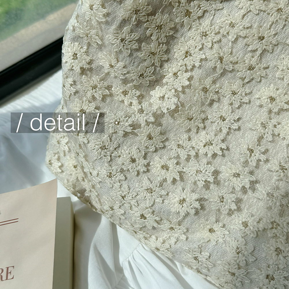 Fresh Style Mesh Flower Single Shoulder Korean Version Ins Blogger Large Capacity Tote Sweet Handheld Canvas Bag Trendy ddmymarket