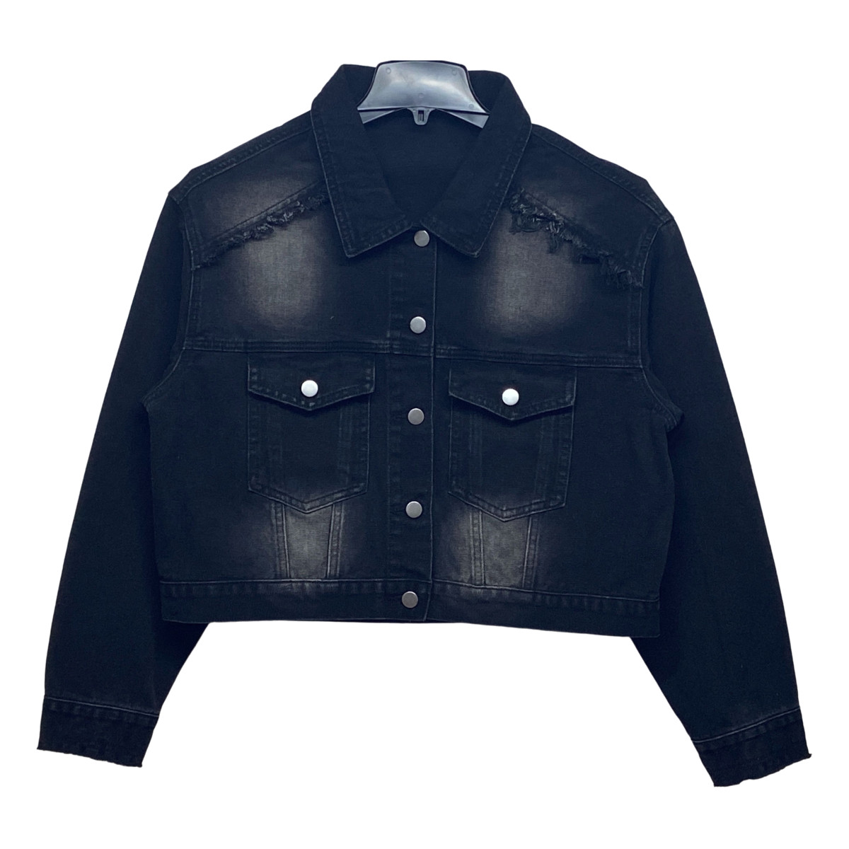 Spicy Girls & Cool Guys' Streetwear: Distressed Washed Short Denim Jacket N05-23-0030