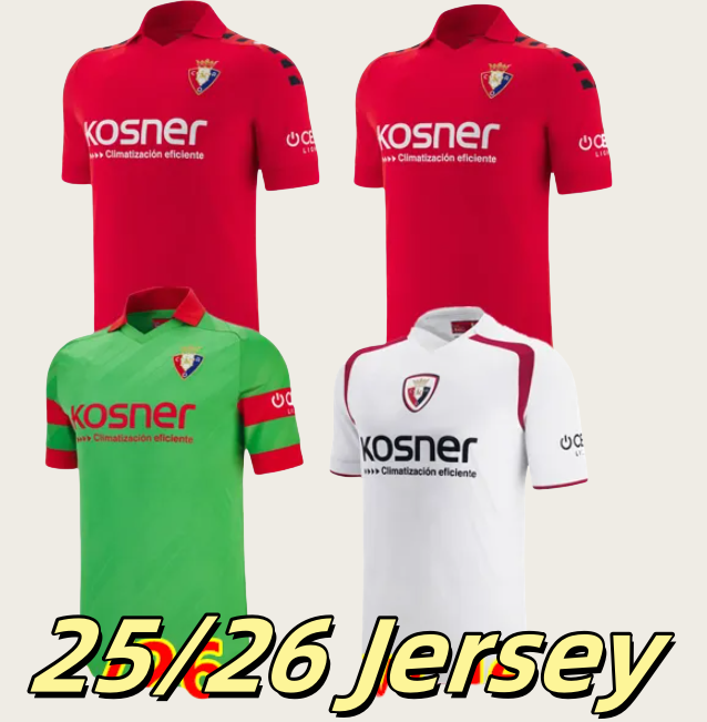 2025 2026 Osasuna Copa del Rey soccer jerseys home 25/26 TORRES MONCAYOLA MANU SANCHEZ home away Football shirt
