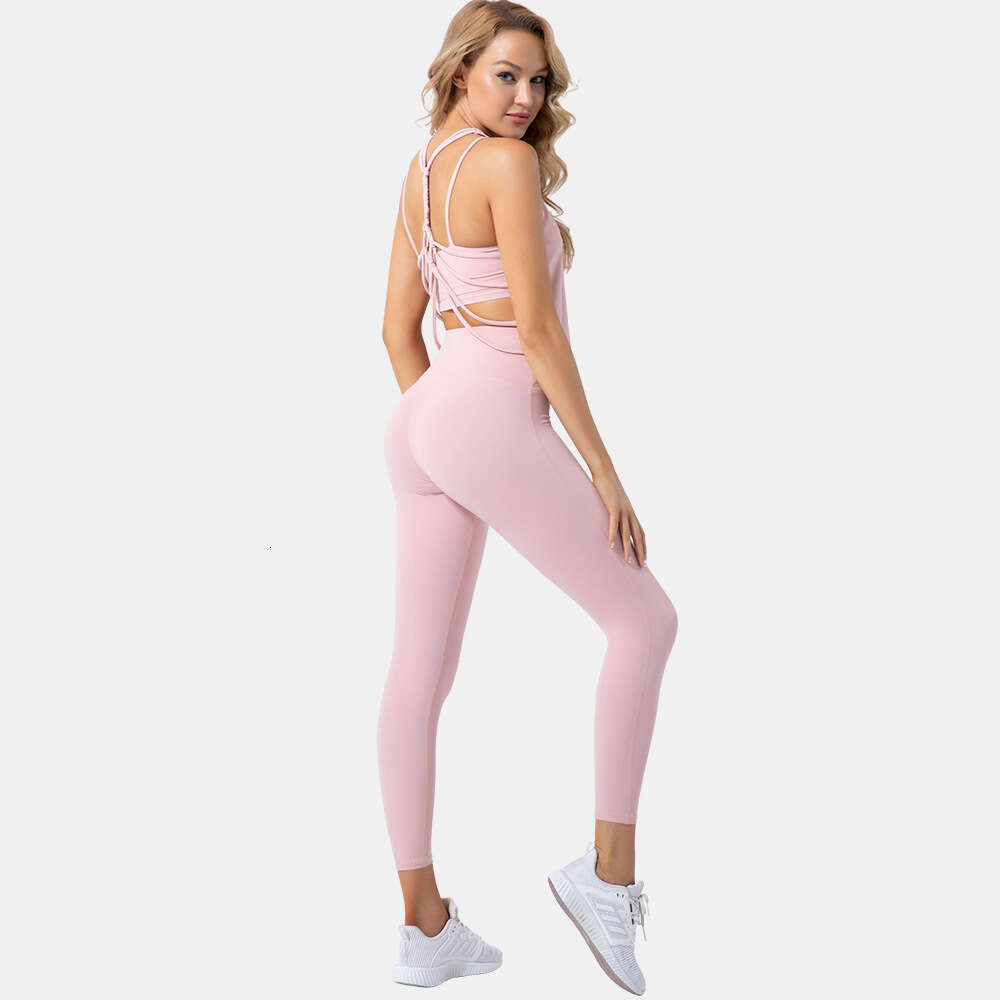 Women's Sleeveless Quick - Dry Polyester Yoga Three - Piece Set