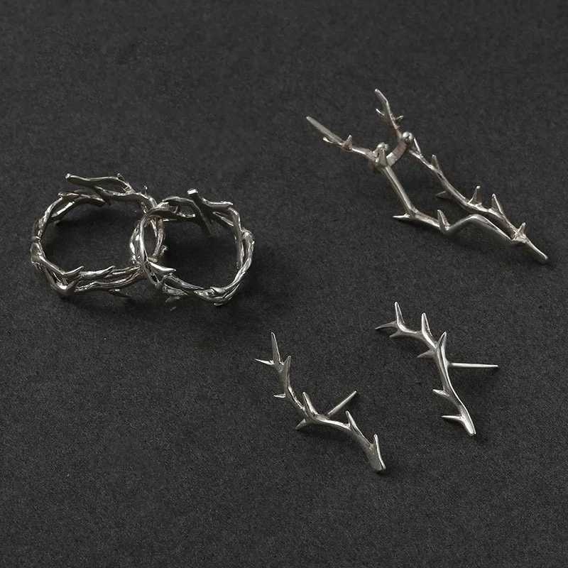 Instagram Style Punk Irregular Thorn Couple Ring Vintage Hip Hop Personalized Mens Adjustable Finger Ring Womens Lover Jewelry W250812