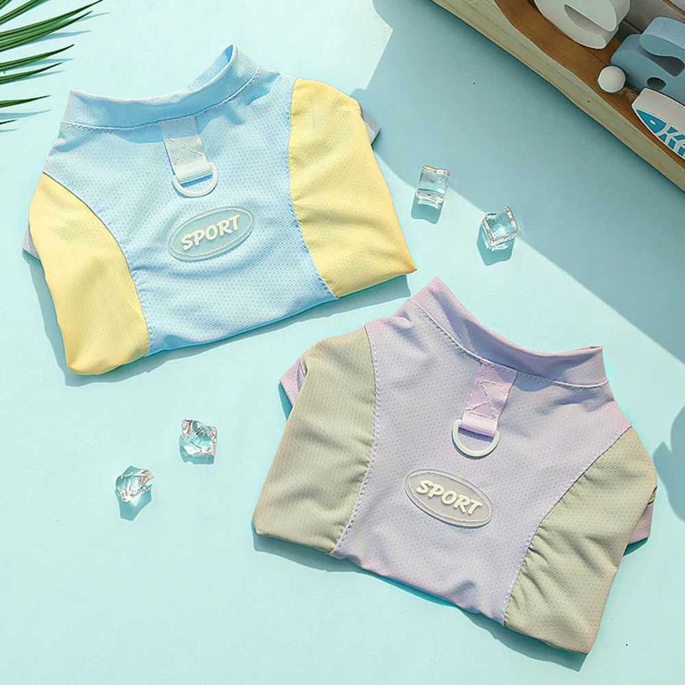Summer Cooling Dog Vest Small Dog Clothes Sport Puppy Costume Chihuahua Bichon Yorkie Doggy T-Shirts Pet Mesh Sunscreen Clothing XJ250813