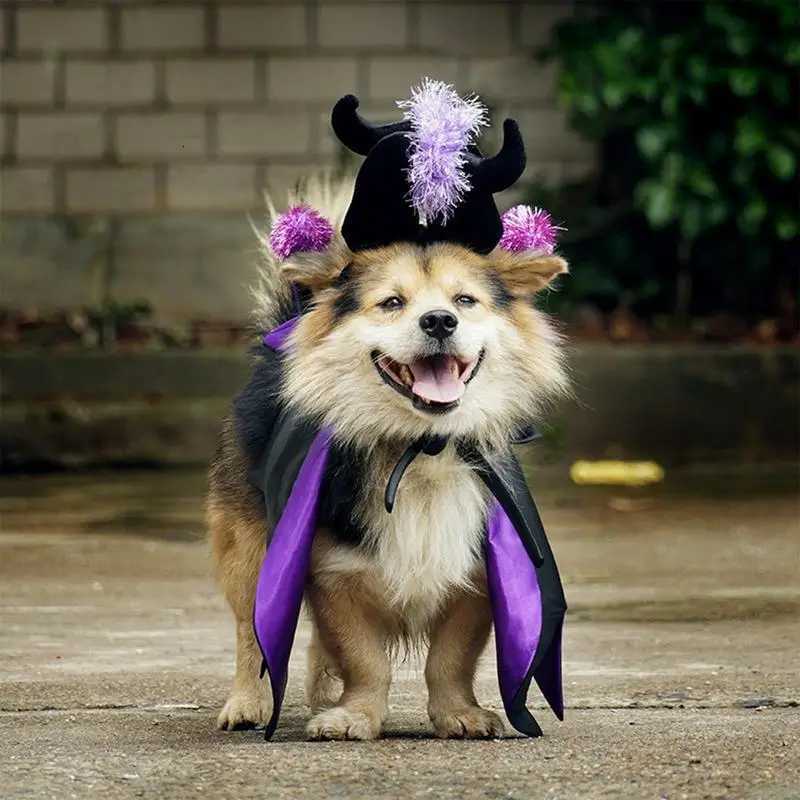 Cat Halloween Costume Cat Cloak Witch Hat Costumes Halloween Dog Clothes Comfortable Witch Dog Costume Soft Wizard Outfit XJ250813