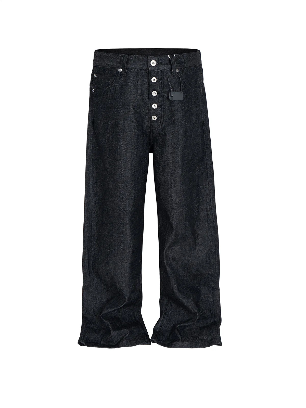 MIJKO High Street Cleanfit Drak Blue Jeans for Men and Women Straight Vintage Casual Denim Trousers ZJ089 250805