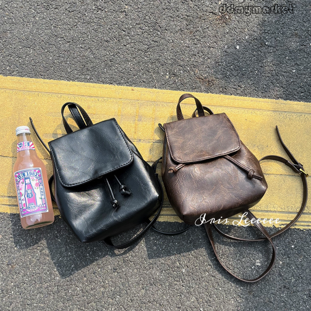 2023 Korean Style Backpack for College Students, Versatile Artistic Backpack, Compact Brown Casual Durable Small Bag ddmymarket