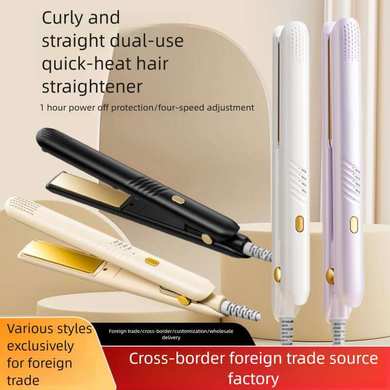 Electric Hair Straightener And Curler Dual Use Non Damaging Negative Ion Portable Bangs Straightening Comb Student Dormitory Curling Iron