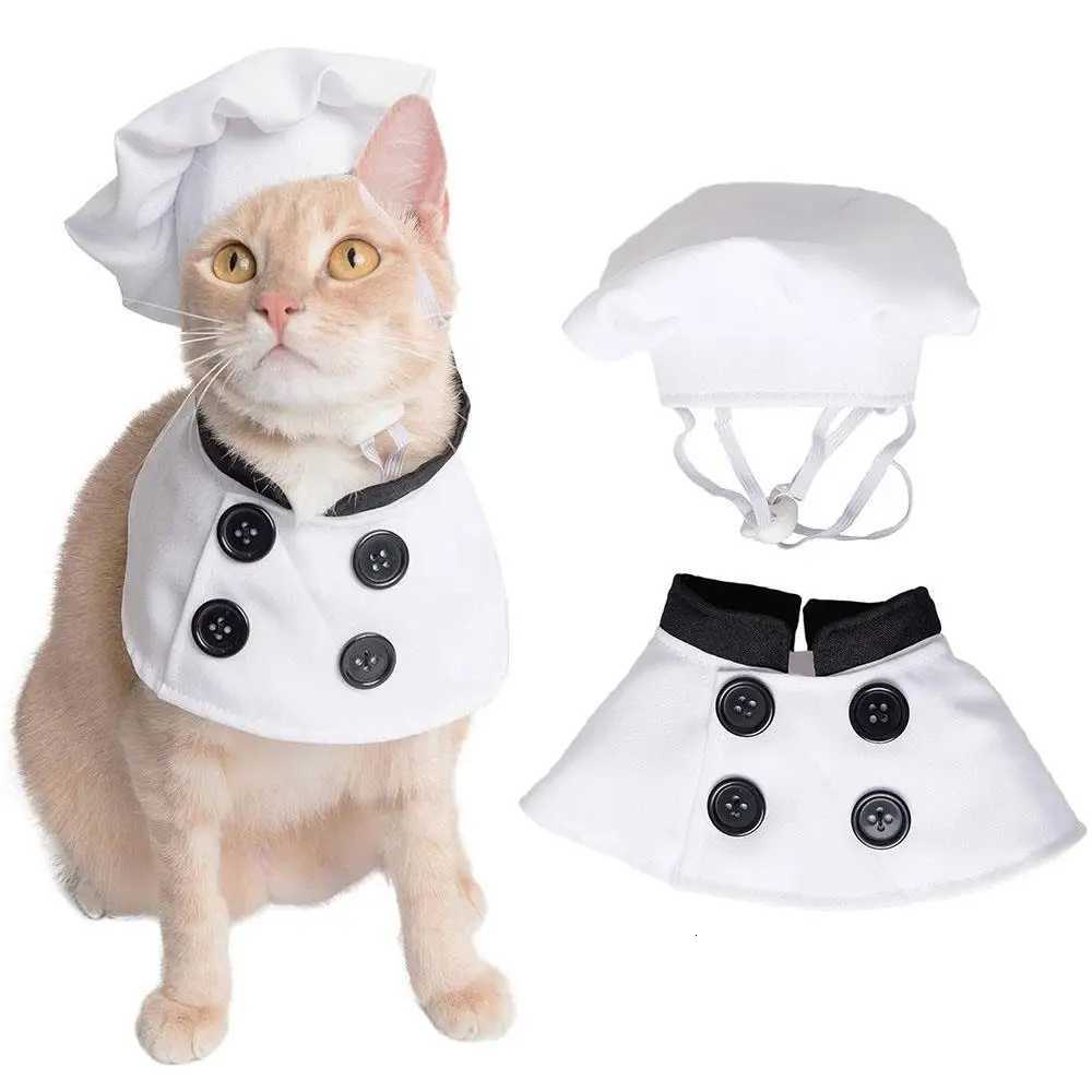 Dog Chef Costume Festive Yard Duck Chef Outfits Cat Dog Halloween Costumes Pet Chef Hat Cute Scarf Set Washable Porch Clothes XJ250813