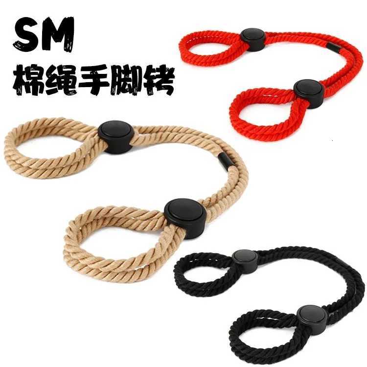 Adjustable Cotton Rope Handcuffs Sexy Fetish Hand Wrist Binding Toys Sexy SM Restraints Sex Bondage Gags Slave Cuffs Adult Game XJ250813