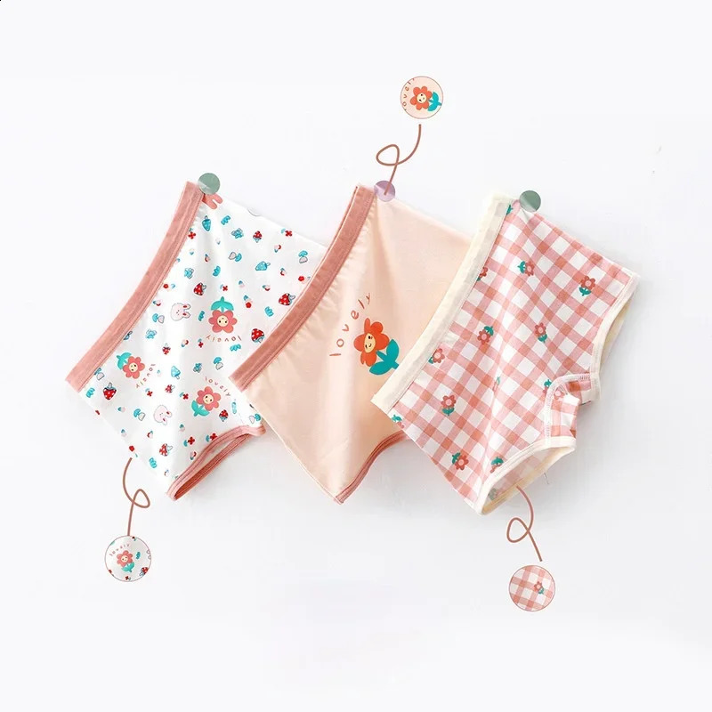 HoneyCherry Childrens Underwear Girls Cotton Boxer Shorts Baby Girl Panties Wholesale Clothing For 250812