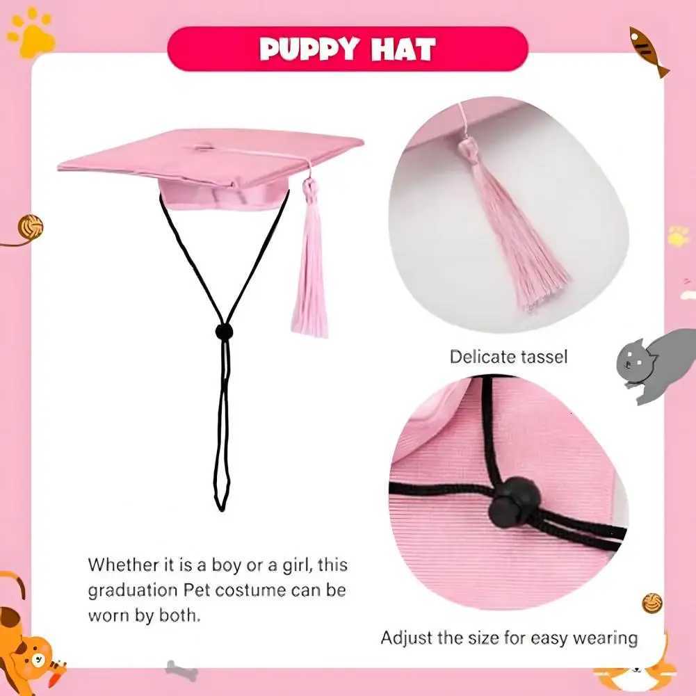 Dog Graduation Gown Pet Graduation Cap Pet Graduation Costume Set for Dogs Cats 2025 Cap Gown with Tassel Washable for Ceremony XJ250813