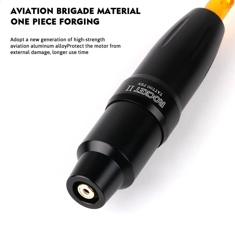 Rocket II Professional Tattoo Machine Pen RCA Interface Japanese Motor Powerful Lining And Shading Rotary Gun Set 250809