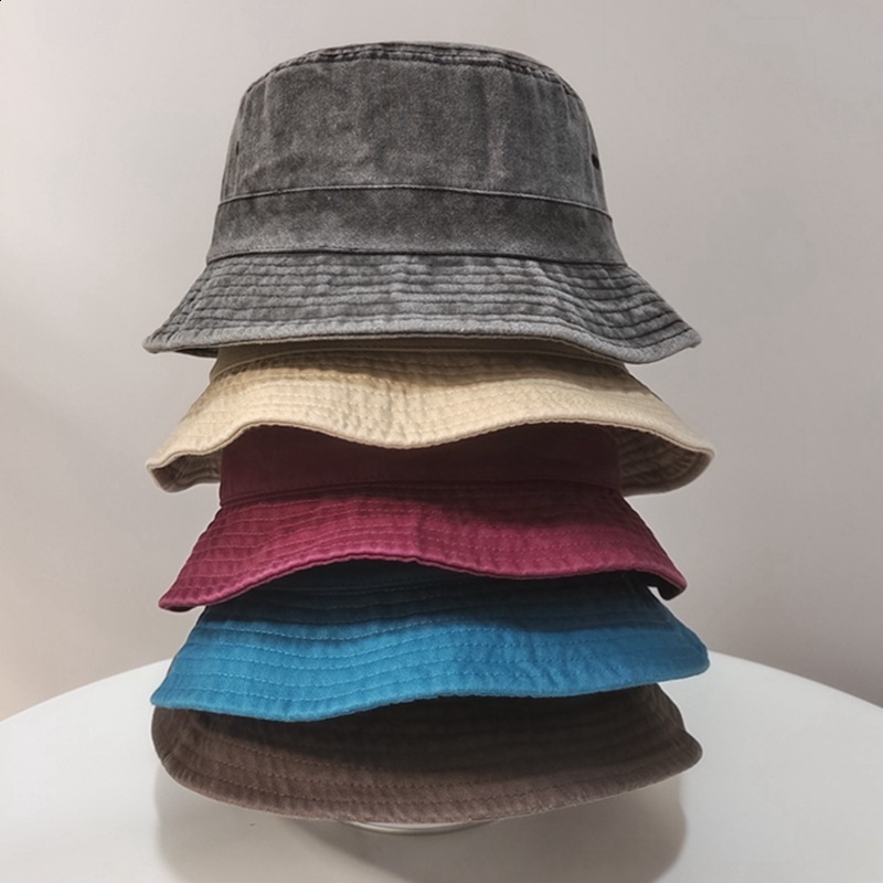 2024 Big Head Plus Size Bucket Hat for Men Pure Cotton Bob Panama Fisherman Hat Korean Man Women 59cm 60cm 62cm 63cm Sun Hat 250107