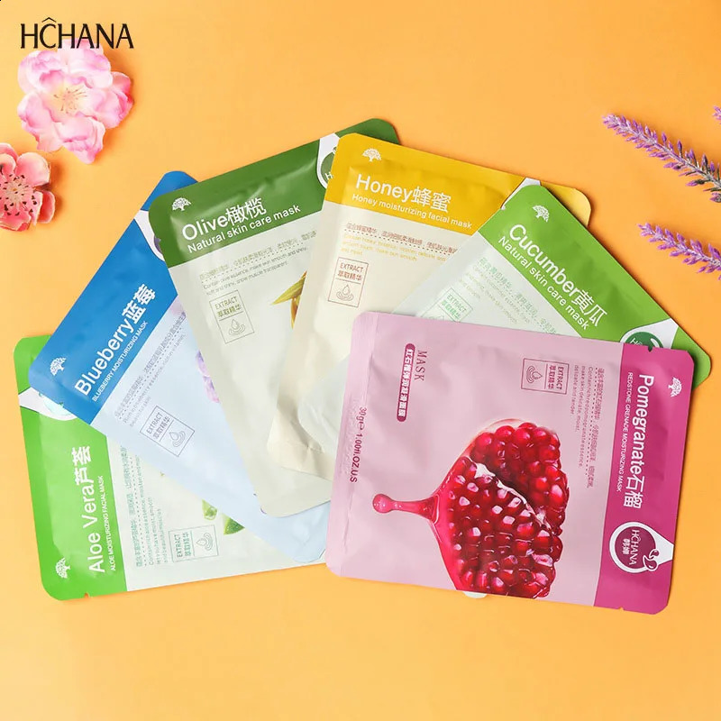30pcs Fresh Fruits Facial Masks Face skincare Moisturizing Firming Hydrating Korean Face Mask Facial Skin Care Prodcuts 250807
