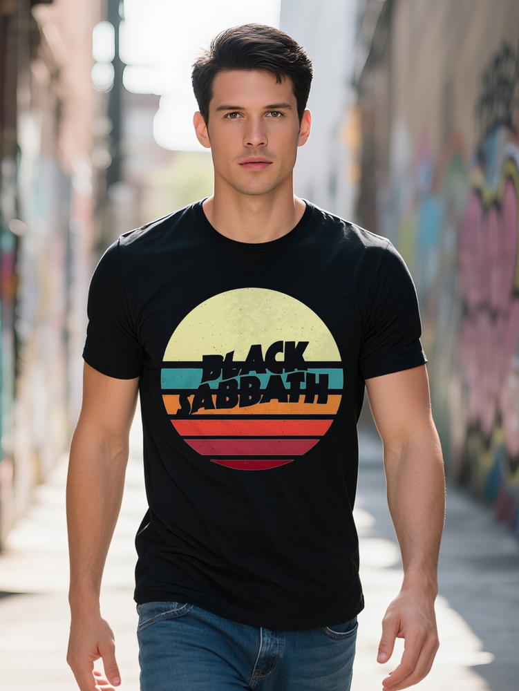 Casual Round Neck T-Shirt Print Design Men's Top a Gift for Men 08e99