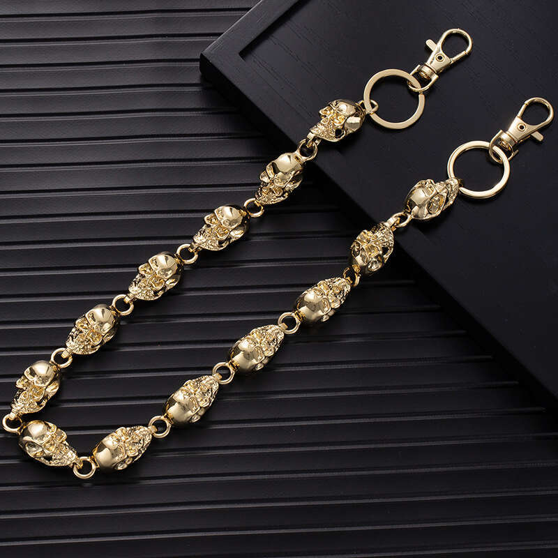 Metal Jeans Hip-Hop Personality Punk Dark Skull Waist Chain Cool Unisex Accessories