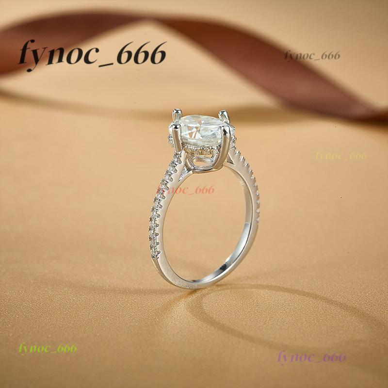 Fine Luxury Engagement Ring White Gold Plated 925 Sterling Silver 3CT Oval Shape VVS D Moissanite Wedding Ring Jewelry for Women