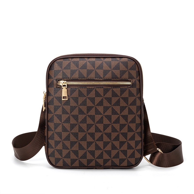 Free shipping, European and American fashion, retro trend, simple and unisex single-shoulder bag, high-end texture, light luxury printed men's cr