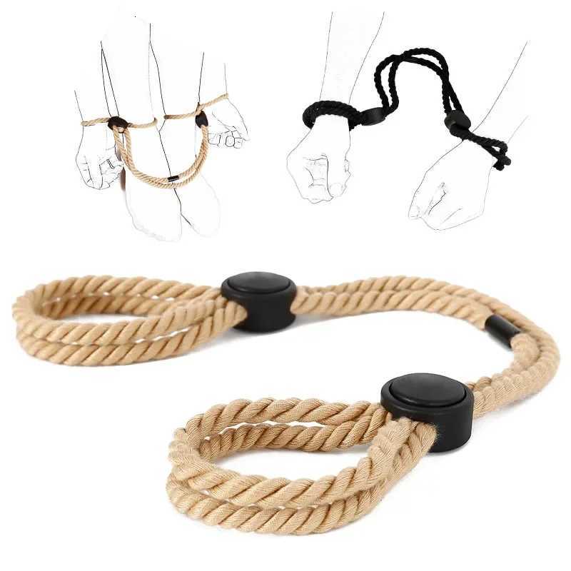 Adjustable Rope Handcuffs Erotic Slave BDSM Bondage Restraint Rope Ankle Cuffs Sex Toys For Women Men Fetish Adult Games XJ250813