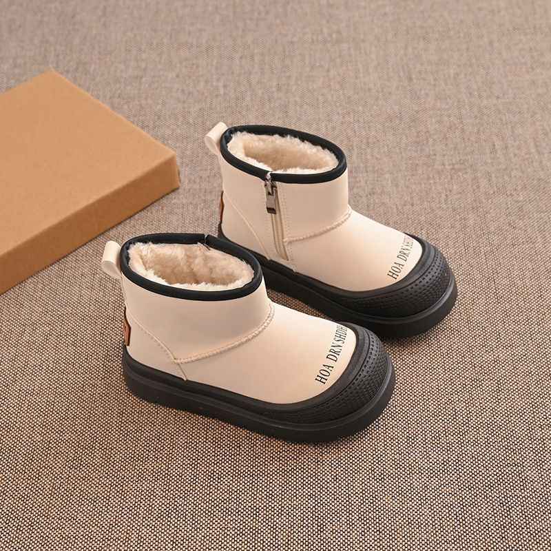 Kids Short Ankle Boots Winter Toddler Snow Boots for Girls Non-slip Thick Plush Fur Rubber Boots Littlesprouts for Boys Warm Sizes US7C-US5Y 000506