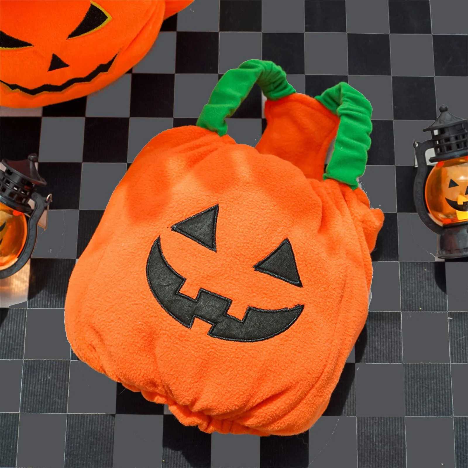 Halloween Pet Costume Creative Cute Pumpkin Costume Cat Dog Outfit Halloween Pet Cosplay Dress Up Pumpkin Shape Costume XJ250813