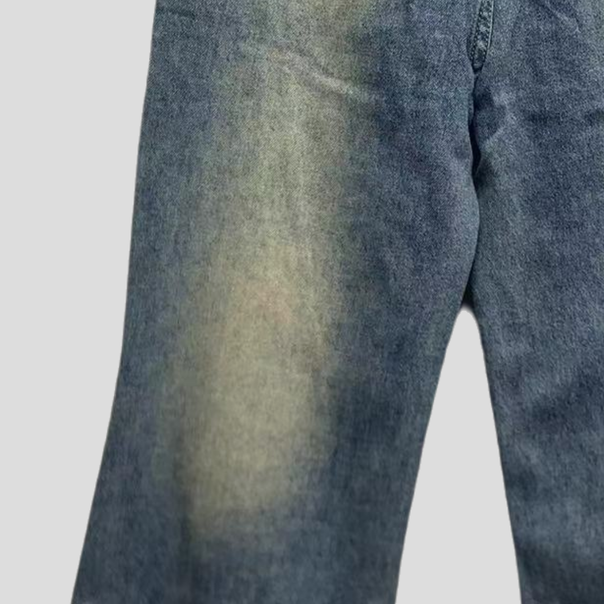 Retro distressed micro-flared jeans with a built-in fashion filter 24-0812