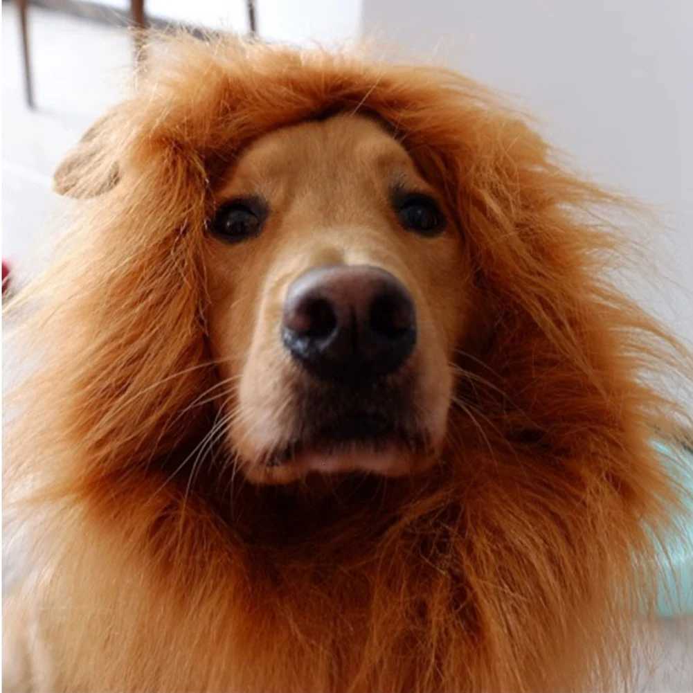 Pet Dog Cosplay Clothes Lion Mane For Dog Costumes Realistic Lion Wig For Medium To Large Dogs + Ear Pet Supplies Cute 1 PCS B XJ250813