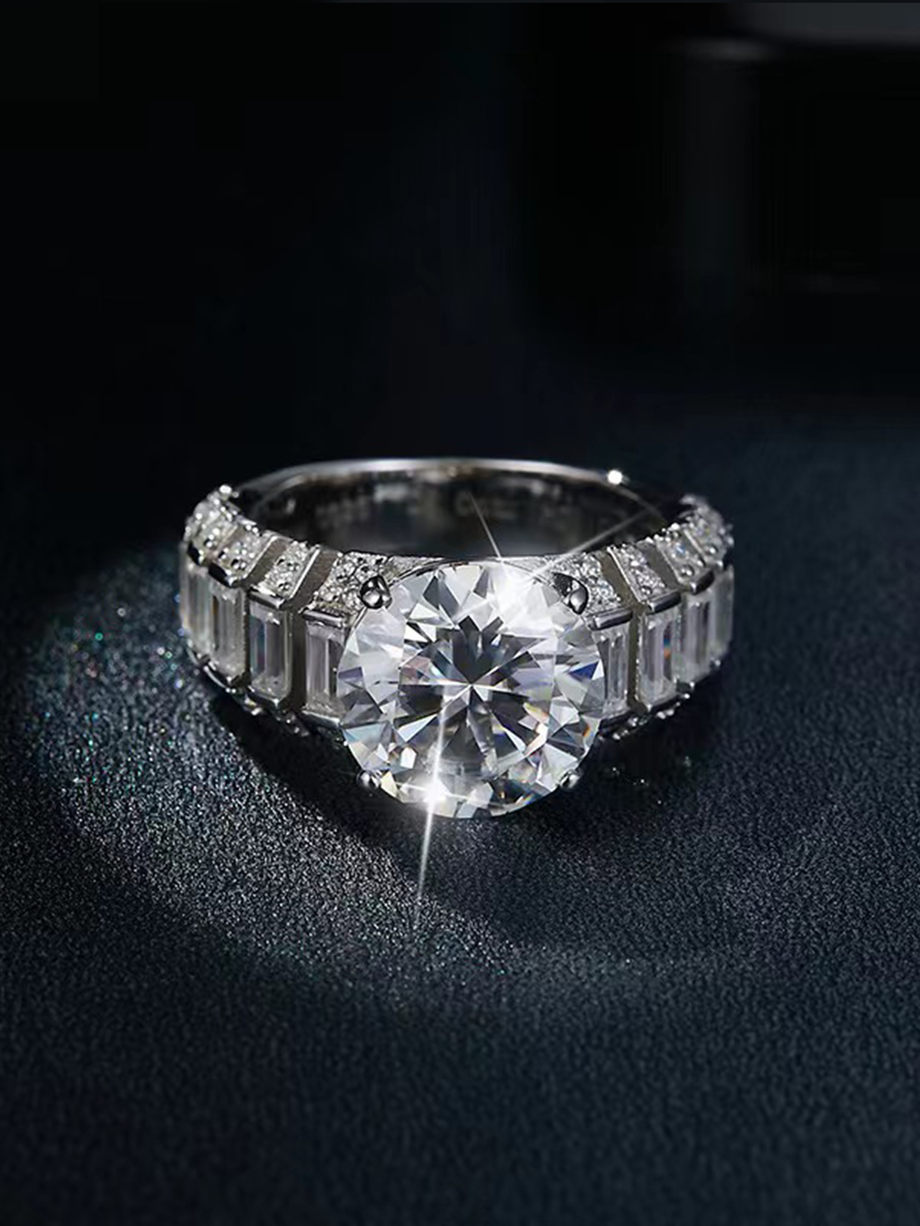 MT Women's Premium Jewelry Fashionable 925 Silver Ring Luxury Wedding Engagement 5 ct Moissanite Ring Fashionable Ruby Premium Wedding Ring