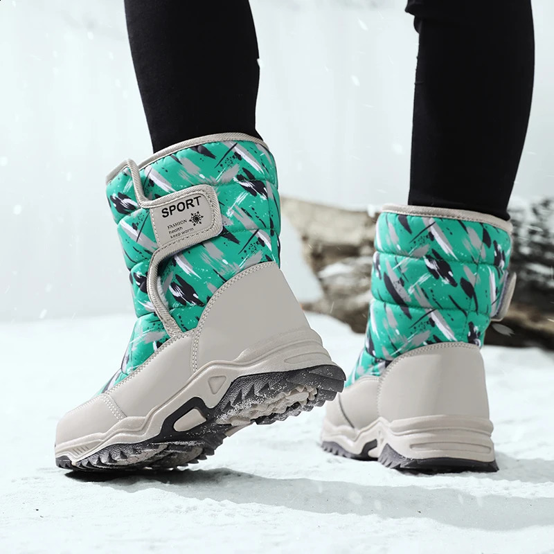 Arrival Winter Children Shoes Plush Waterproof Fabric NonSlip Girl Rubber Sole Snow Boots Fashion Warm Outdoor 250812