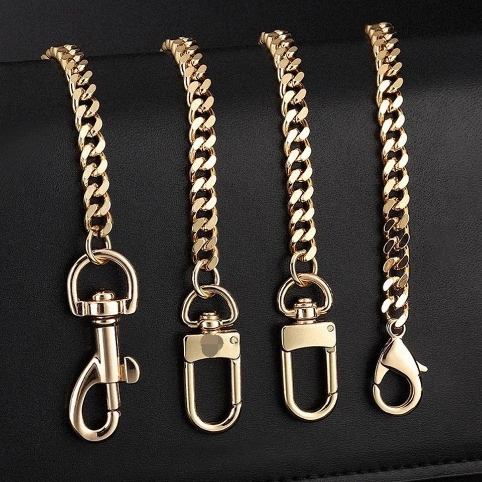 406090120cm Handbag Metal Chains DIY Purse Chain With Buckles Shoulder Bags Straps Handbag Handles Bag Parts Gold Chain 250812