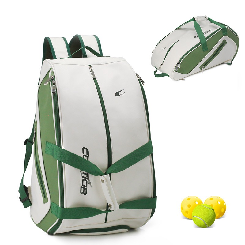Pickleball Bag Padel Racket Backpack Large Capacity for Men Women Separate Waterproof Shoes Compartment Pickleball Accessories -Pockets Fits 2 to 4 Pa