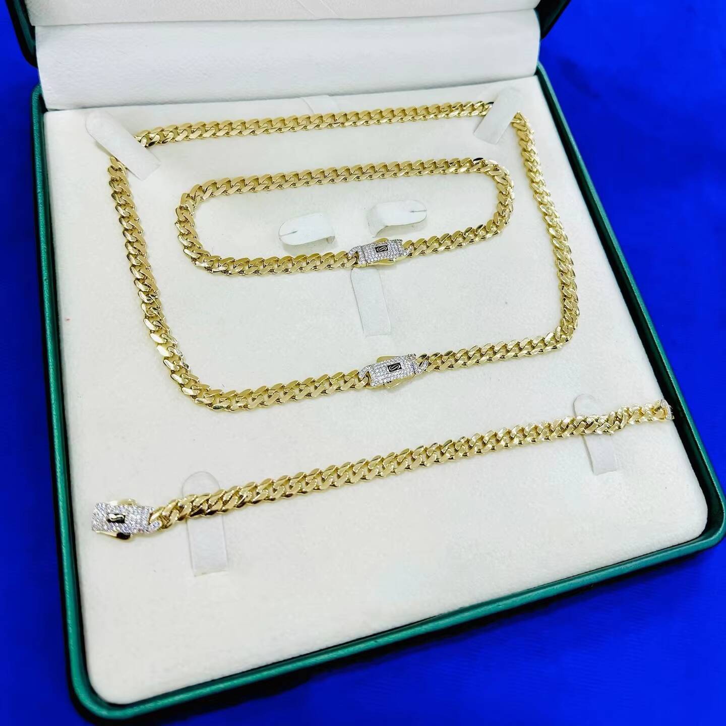 12MM Cuban Chain Plain Miami Hip Hop Men Chains Solid 925 Sterling Silver Gold Plated Cuban Link Chain