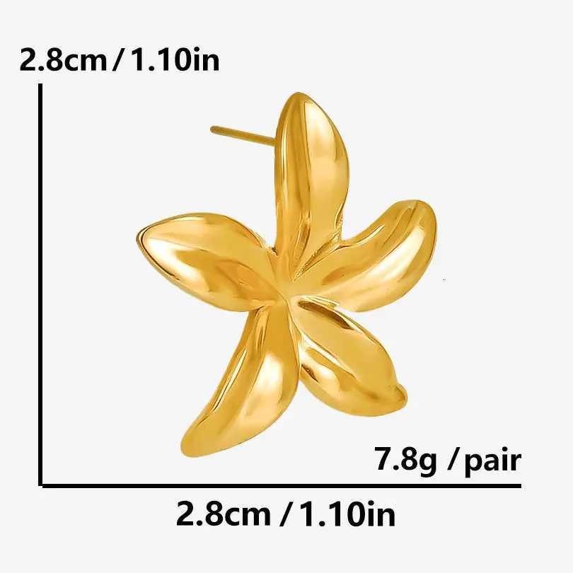 Metal Flower Ear Studs Sunflower Plant Jewelry Piercing Stainless Steel Earrings For Women Accessories Waterproof Girl Supplies Y250812