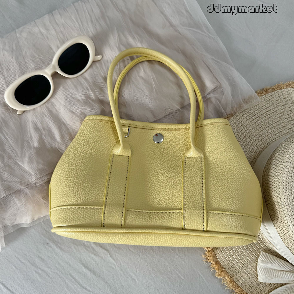 Garden Korean Simple Handheld Bucket Internet Celebrity Blogger Trendy Soft Leather Small Square Crossbody Tote Bag ddmymarket