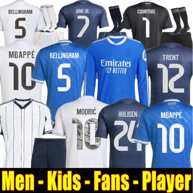 Mastantuono TRENT 25 26 fans player MBAPPE BELLINGHAM football shirts VINI JR MODRIC CAMAVINGA men kids kit sets 2025 soccer jersey women Pack Shirt White jerseys