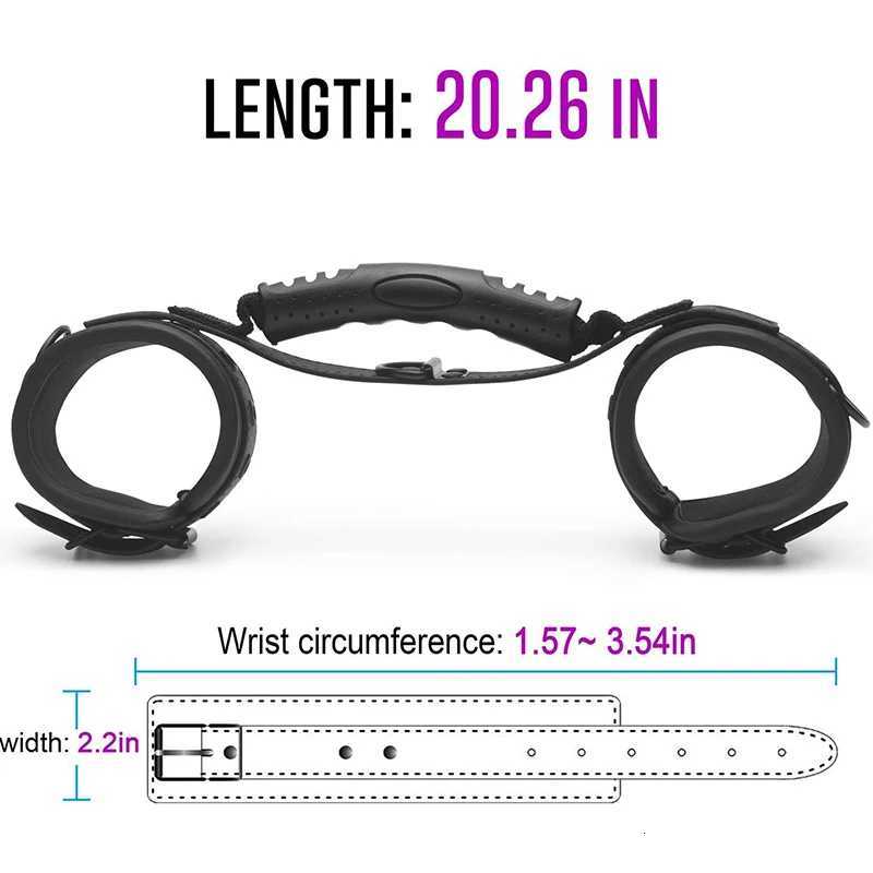 SM Bondage Style Leather Hand Cuffs Fetish Hand Wrist Restraints Slave Adult Game BDSM Bondage Tool Sex Toys For Women Men XJ250813