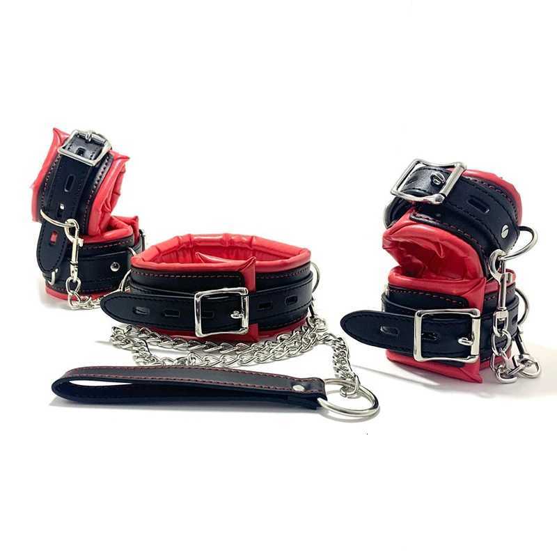 BLACKWOLF Premium BDSM Restraint Set Luxury Restraint BDSM Set Luxury Handcuffs Collar Leash Ankle and Handcuffs Submissive Wris W250813