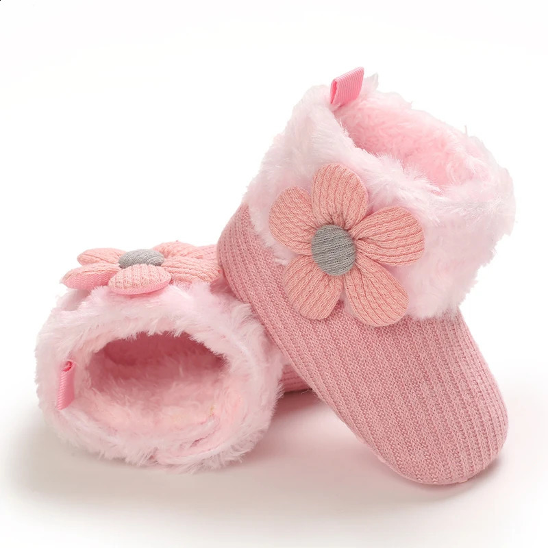 born Baby Girls Boys Soft Booties Solid Pompom Snow Boots Infant Toddler Warming Shoes Fashion Comfortable 250812