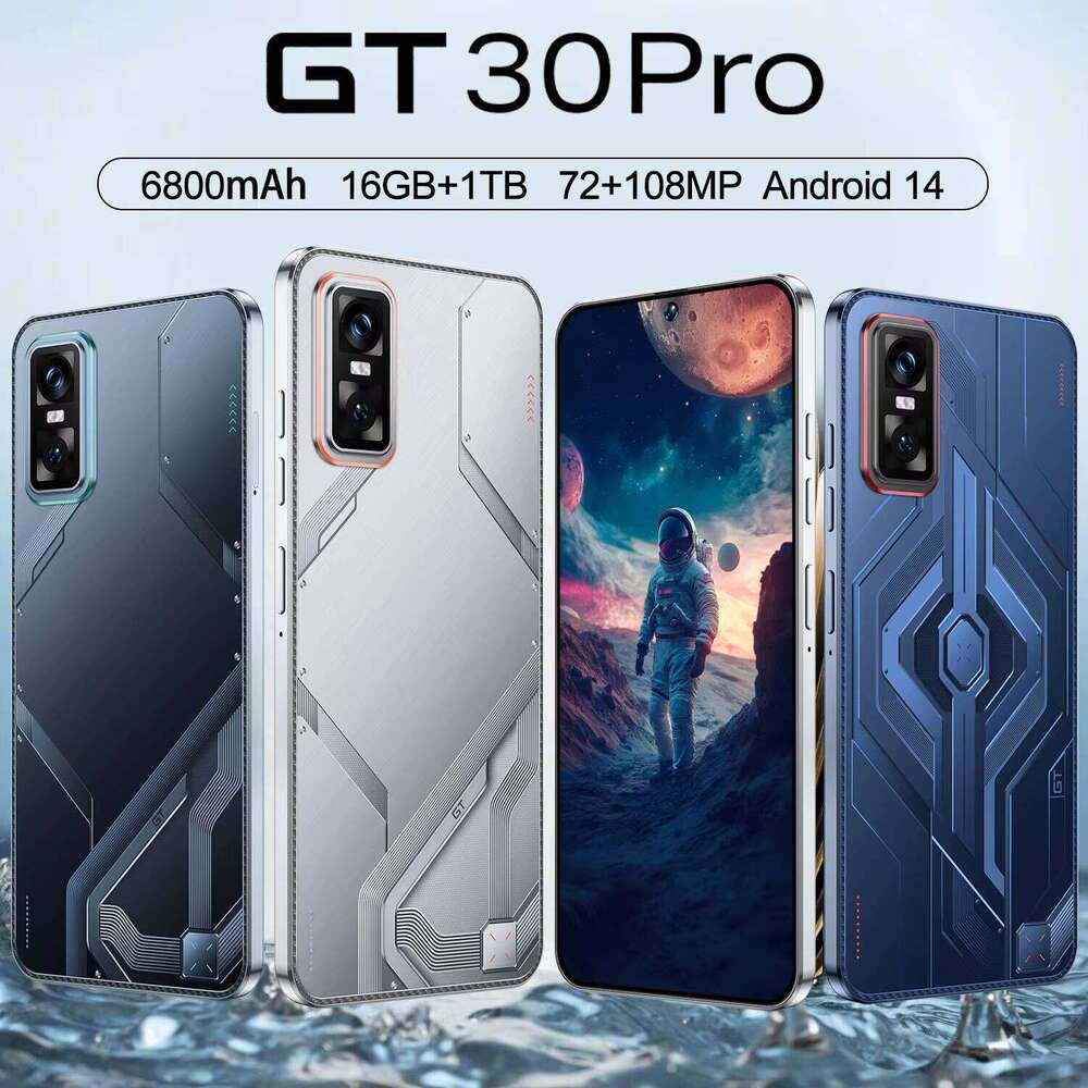 GT30 PRO 7.3inch 5g Smartphone 16gb + 1TB Android 14 High Quality Mobile Phone HD Screen 108MP Rear
