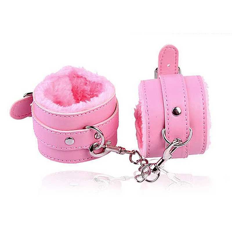 Pink Black Red BDSM Sexy Bondage Handcuffs Ankle Cuffs Adjustable Adult Game Erotic Sex Toy for Women Couples XJ250813