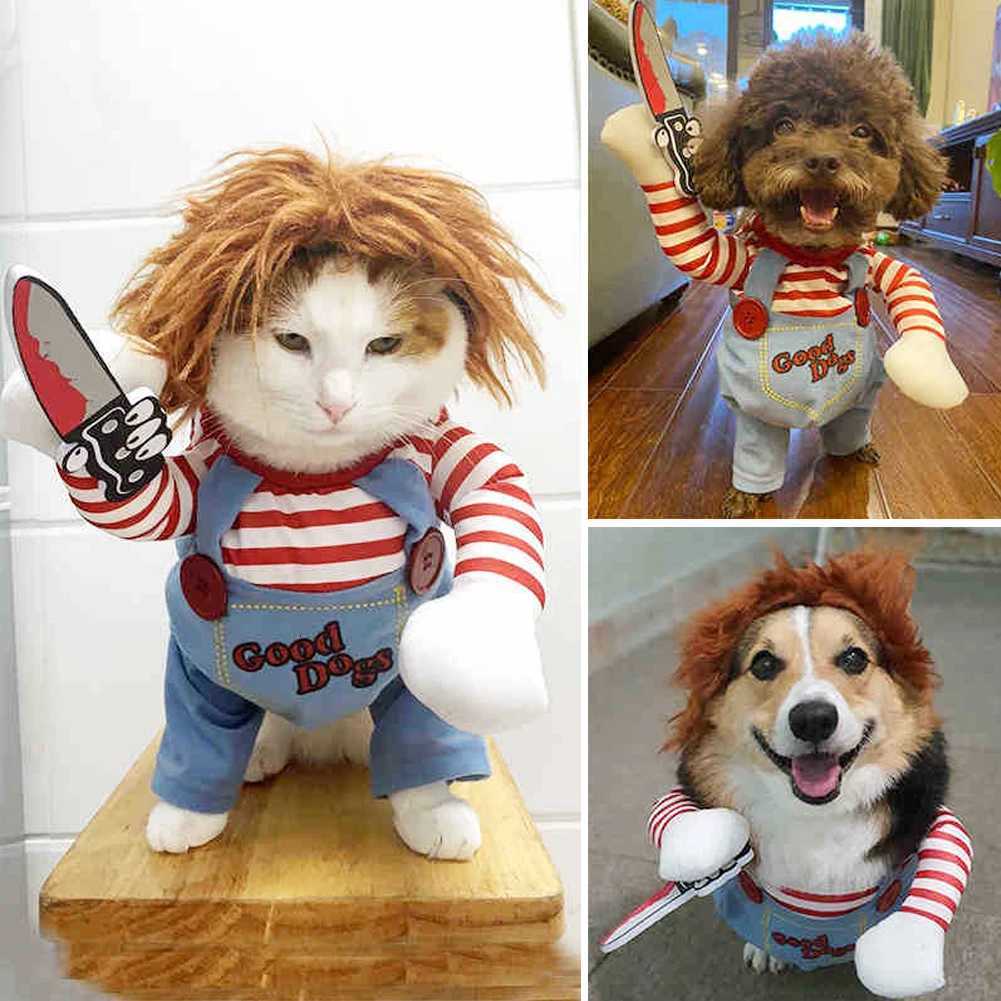 Fancy Funny Halloween Pet Clothes for Party Festival Comfortable Cute Pet Costume Kawaii Dog Puppy Cat Kitten Dress Photo Props XJ250813