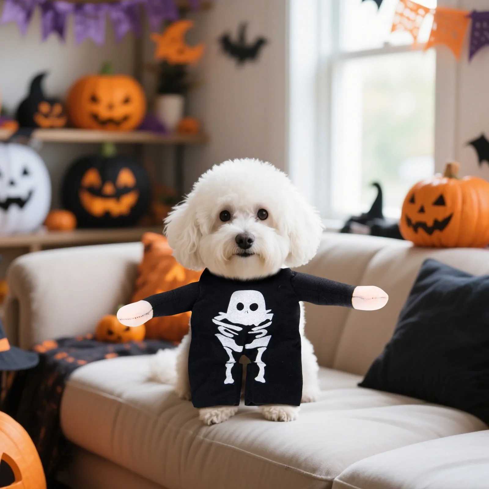 Halloween Funny Skeleton Pet Clothes Cute Dog Cat Cosplay Costumes Halloween Theme Party Festival Atmosphere Decoration Outfits XJ250813