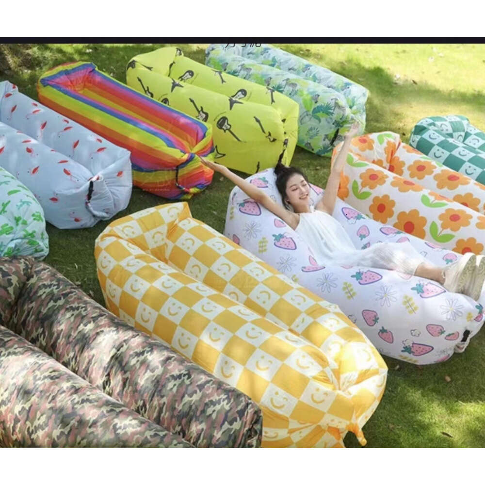 Lightweight Portable Leather Microfiber Large Minimalist White Blue Beach Camping Couch