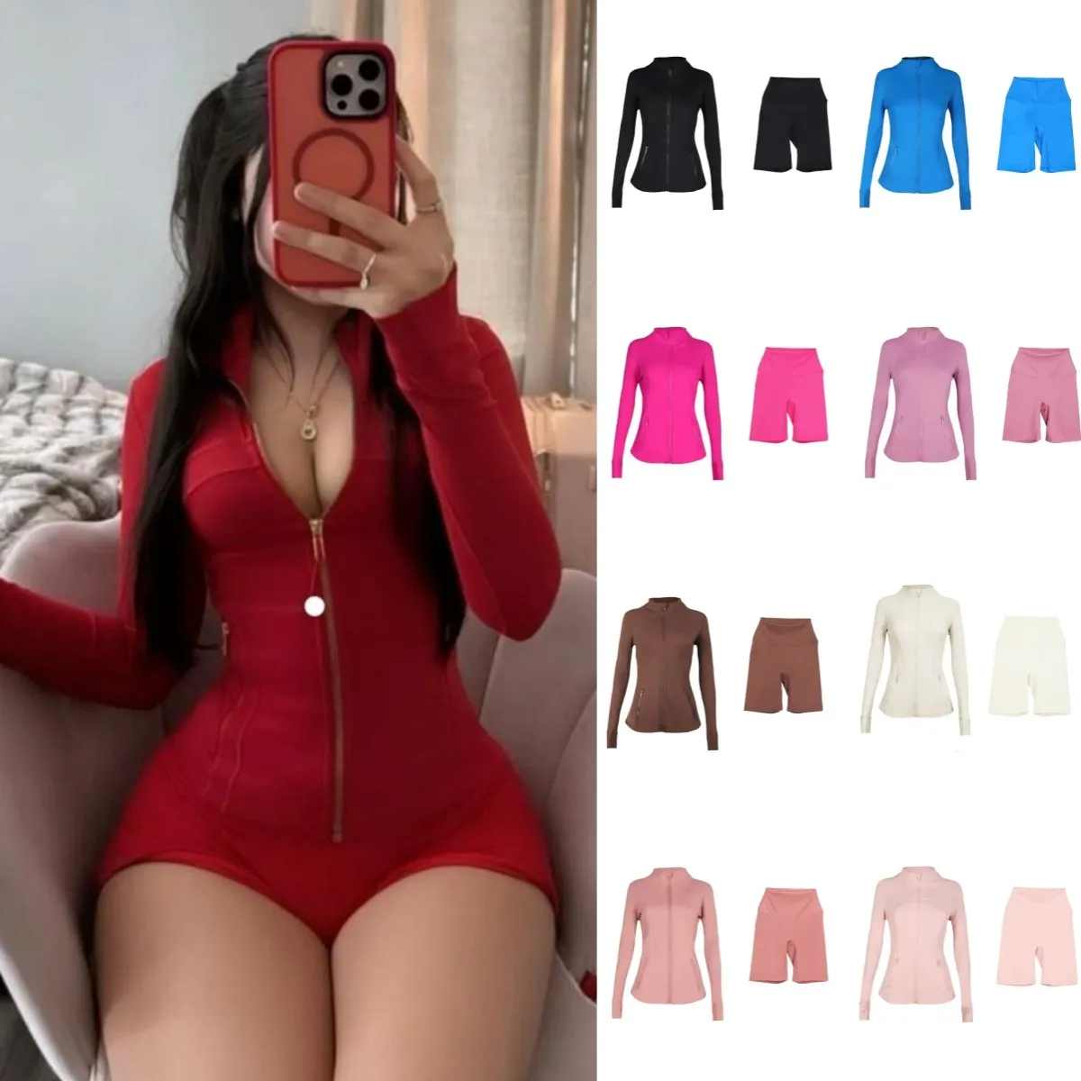 2025 10A NEW Gym sets Jackets and leggings shorts Yoga Workout Elastic WaistFitness quick dry fitness Activewear Sweatshirt set luluness lemonlies definejackets