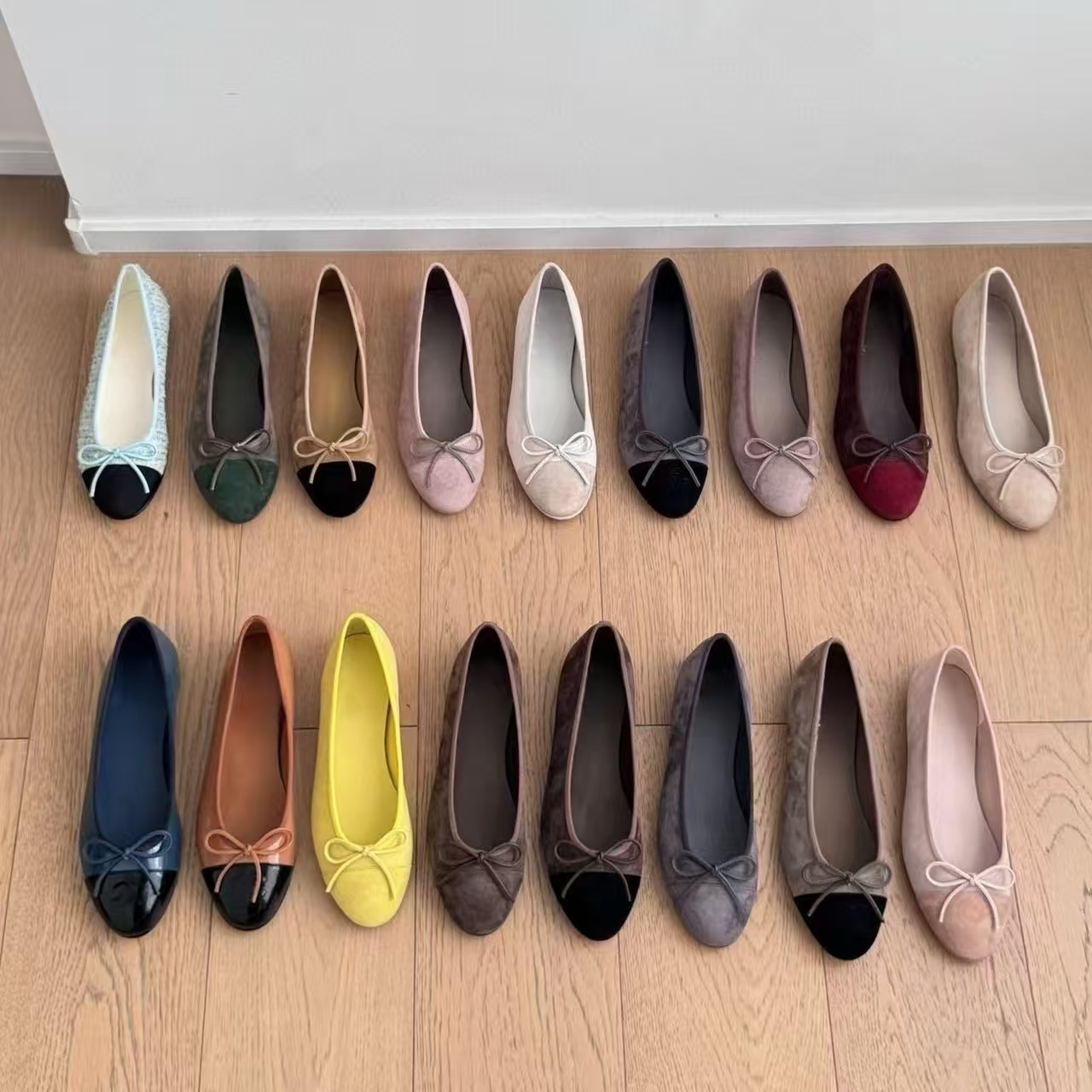 Ballet Flats Genuine Leather shoes designer woman loafers Dress Shoes womans flat shoes Casual Shoes Designer Wedding Party Luxury Velvet Seasonal withbox