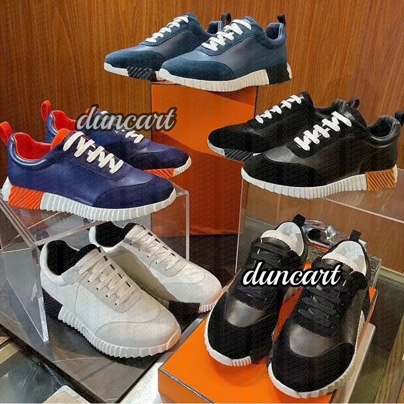 bouncing sneakers designer suede casual shoes trainers breathable mesh running shoe men bounce sneaker women sneaker nonslip rubber sole flat trainer