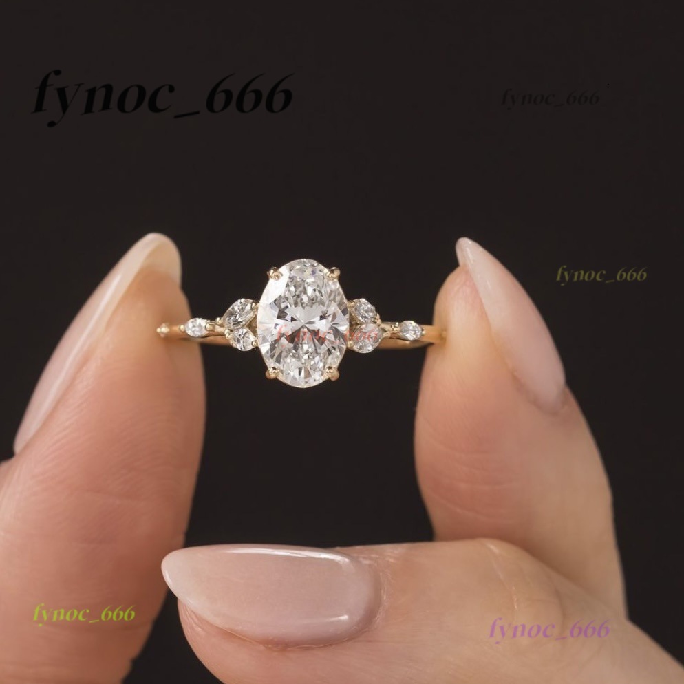 Custom GRA Igi Certified Cvd Lab Grown Created Diamond Solid Gold Oval Cut Engagement Ring 1 2 3 Ct Jewelry for Women
