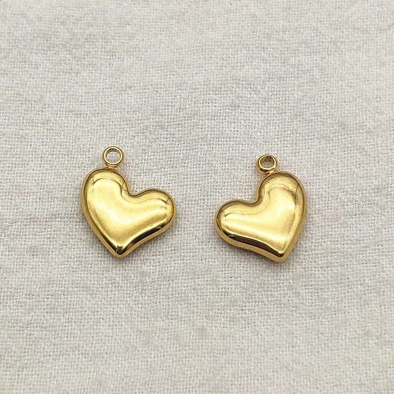 Arrival 12x15mm 50pcs Stainless Steel Pendants Heart Charm For Handmade Earring DIY PartsJewelry Accessories Findings 250807